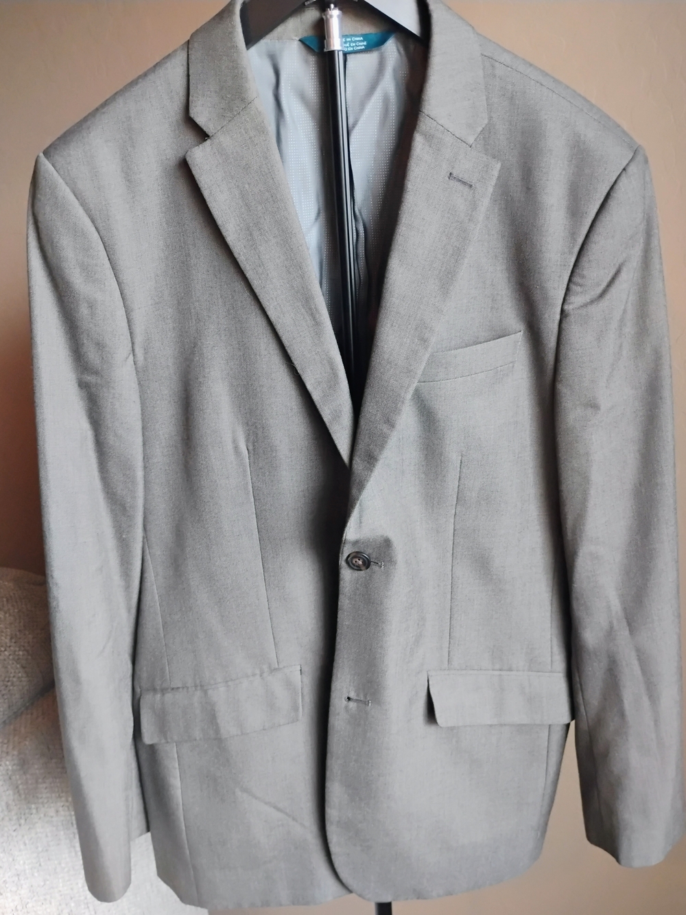 Perry Ellis 42 Regular Gray Men's Two-Button Sport Coat